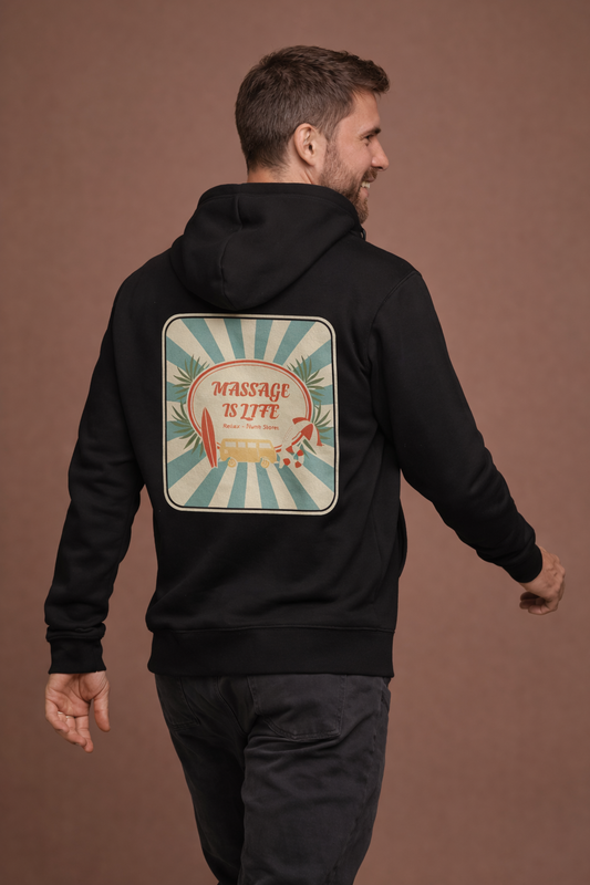 Sweat à capuche homme Retro Flow bio