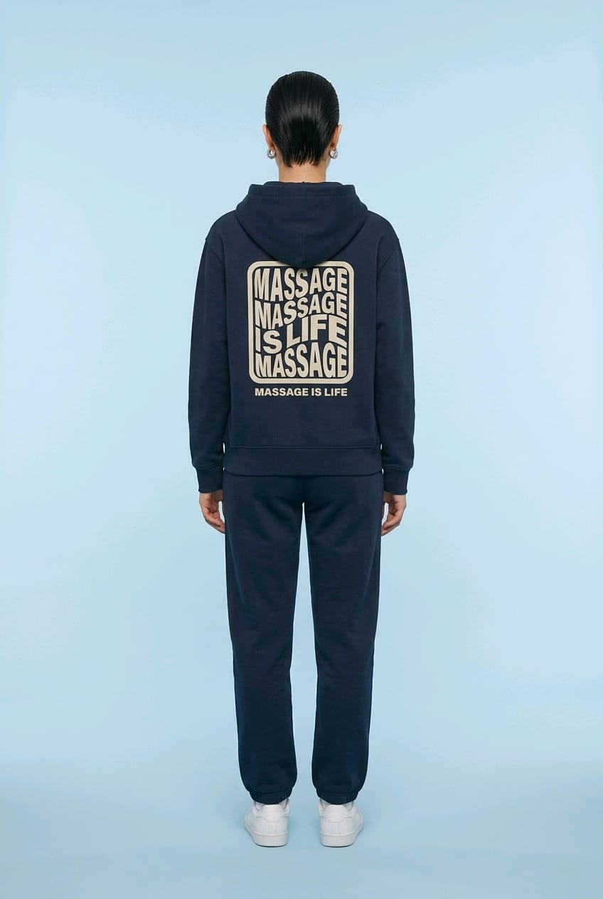 Sweat à capuche Typo Massage bio