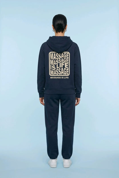 Sweat à capuche Typo Massage bio