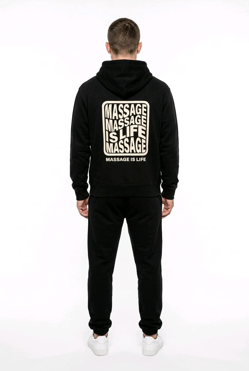 Sweat à capuche homme Typo Massage