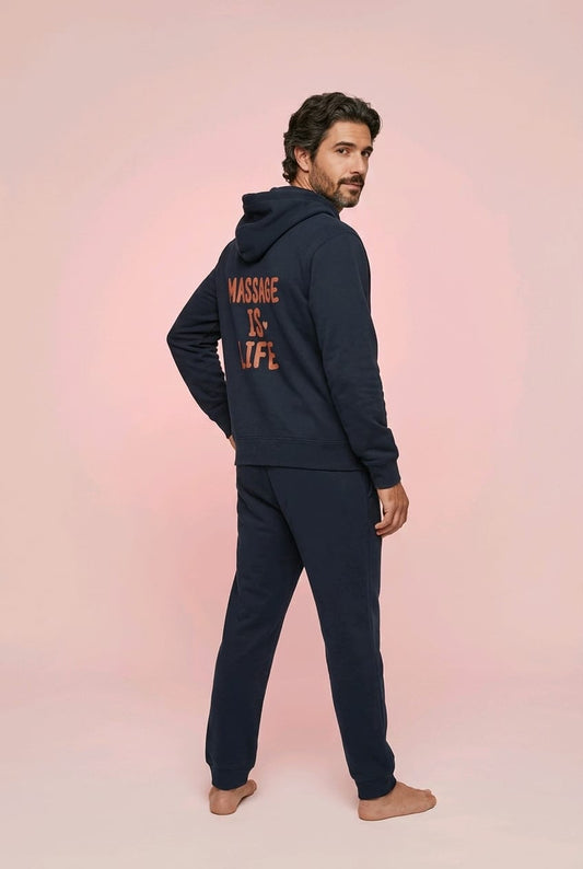 Sweat à capuche homme Typo Love bio