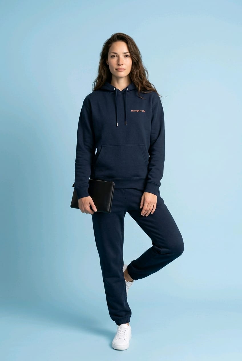 Sweat à capuche Typo Love bio