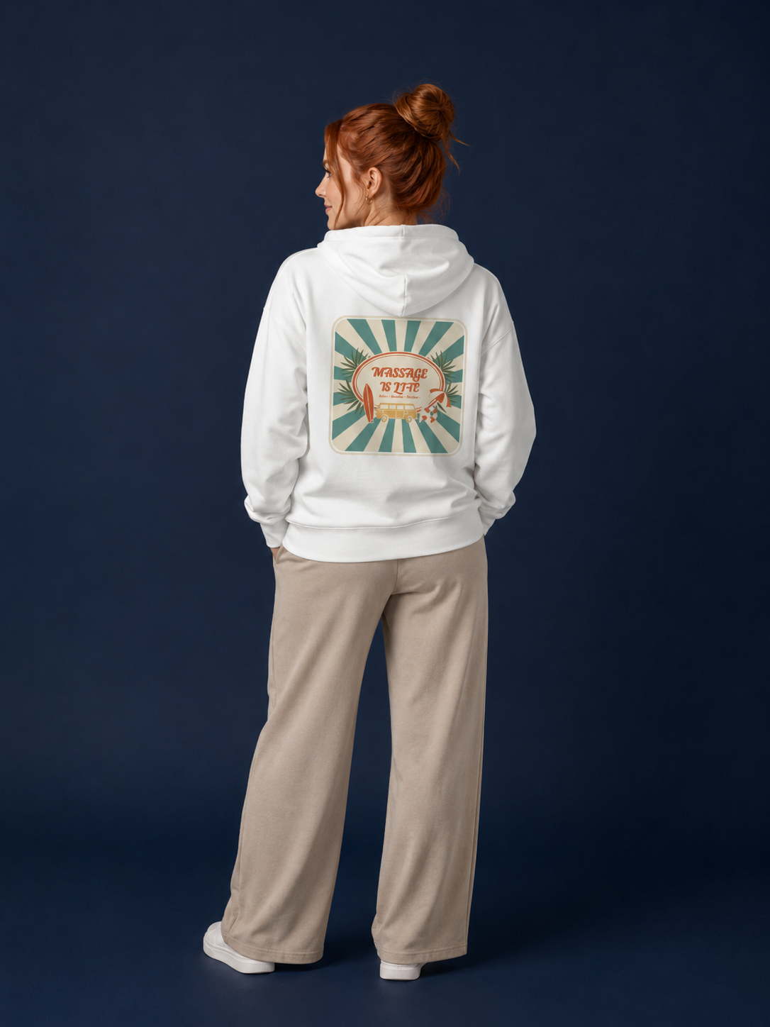 Sweat à capuche Retro Flow bio