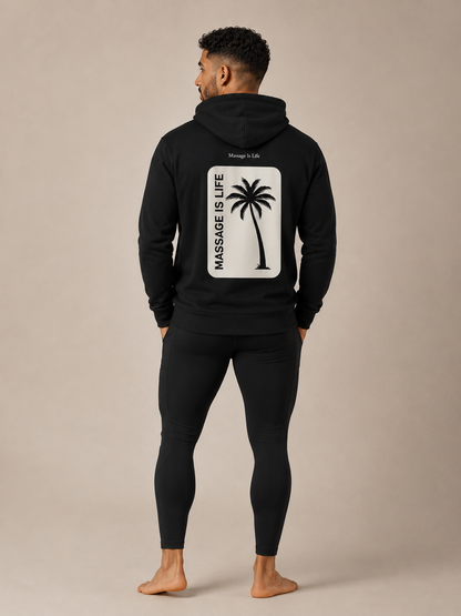 Sweat à capuche homme Palm Retro bio