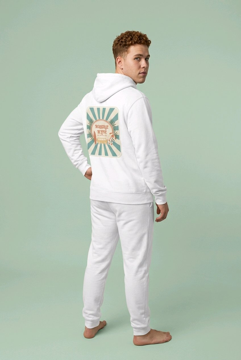 Sweat à capuche homme Retro Flow bio
