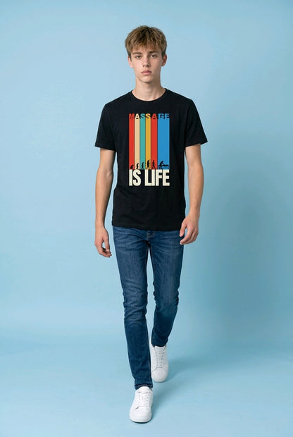 Stripes Evo black T-Shirt homme bio
