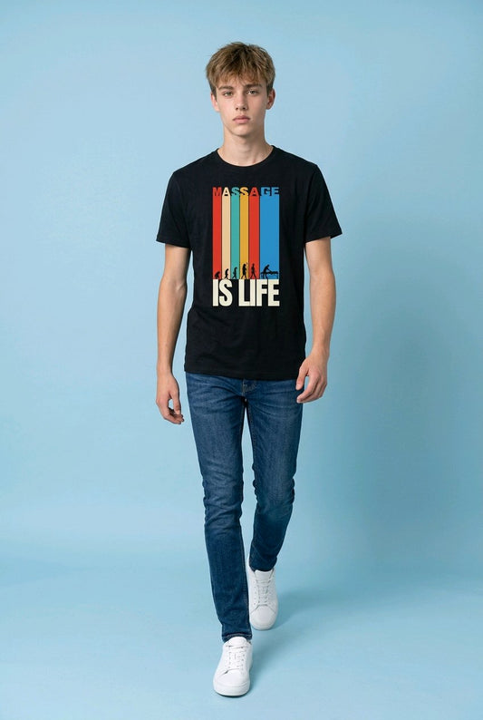Stripes Evo black T-Shirt homme bio