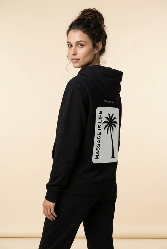 Sweat à capuche Palm Retro bio