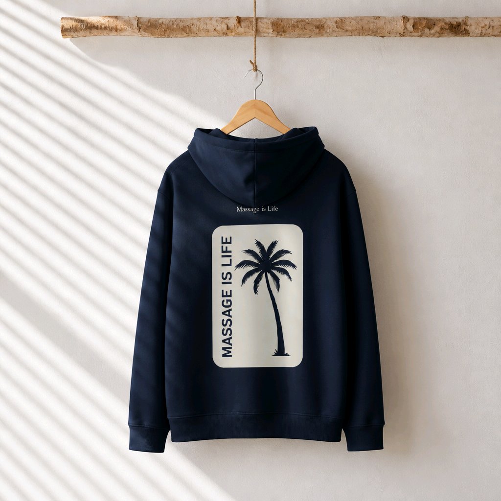 Sweat à capuche Palm Retro bio