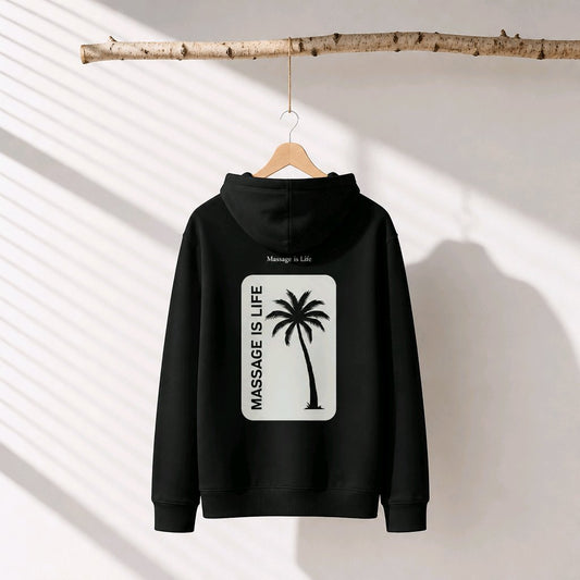 Sweat à capuche homme Palm Retro bio