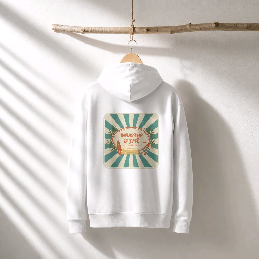 Sweat à capuche homme Retro Flow bio