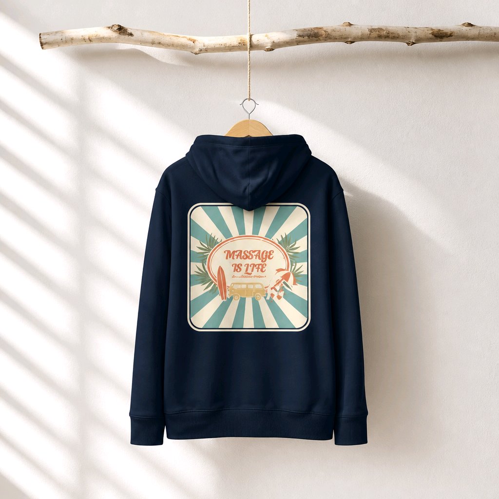 Sweat à capuche homme Retro Flow bio