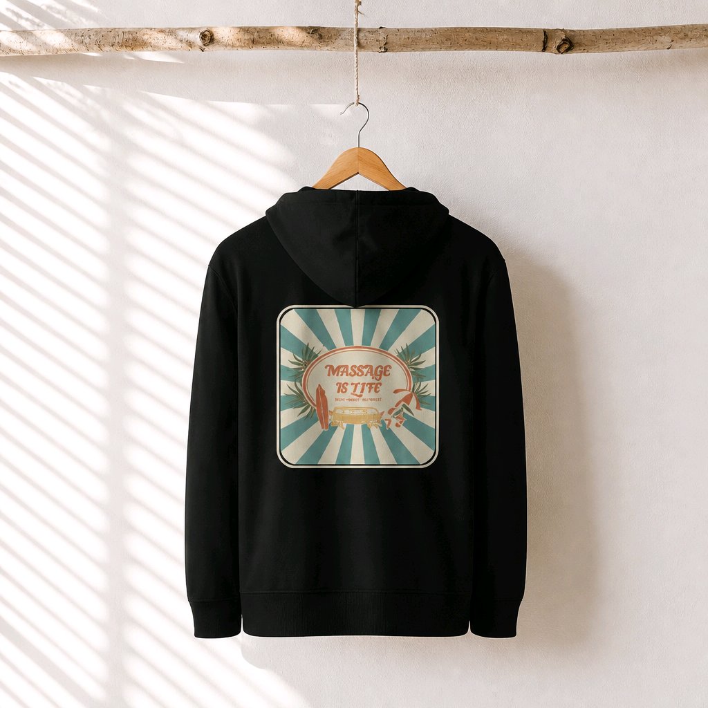 Sweat à capuche homme Retro Flow bio