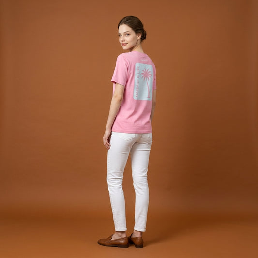 T-shirt Femme Palm Retro bio
