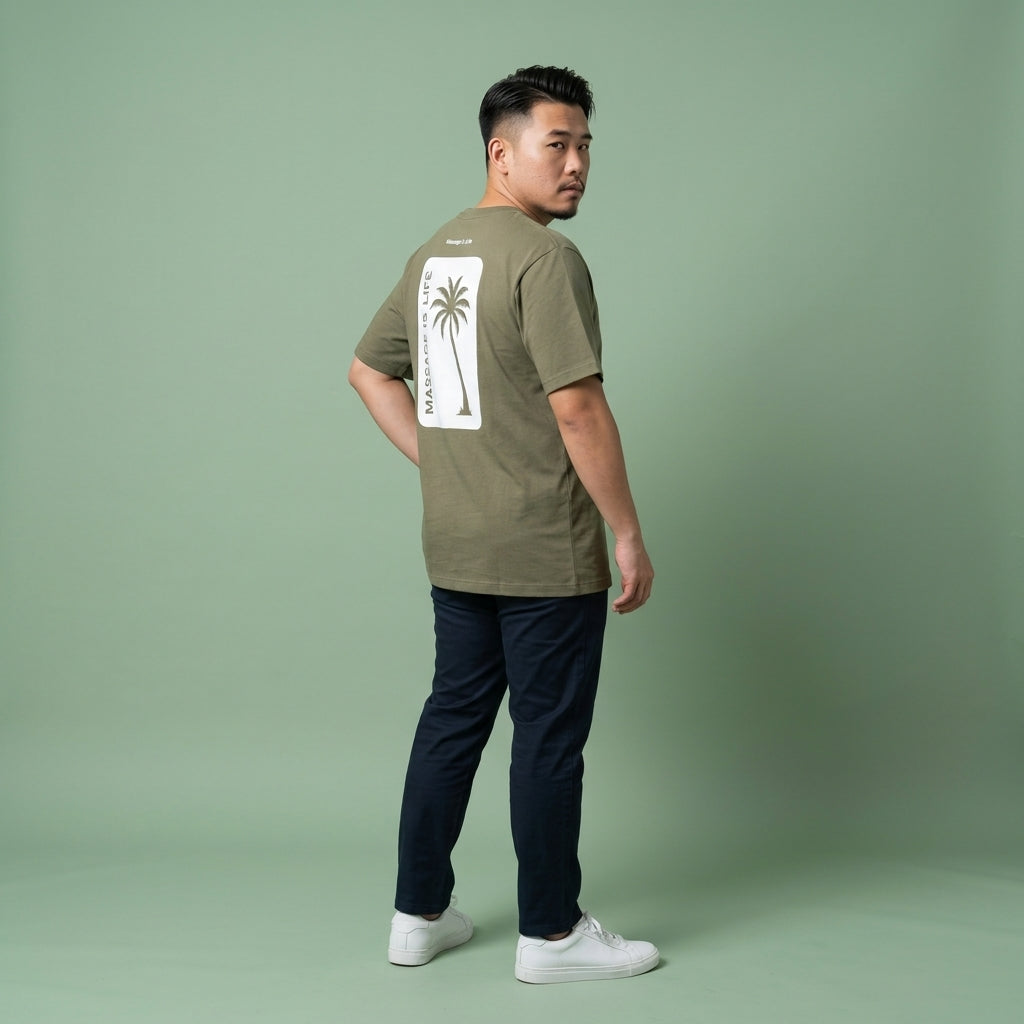 Palm Retro T-Shirt homme bio