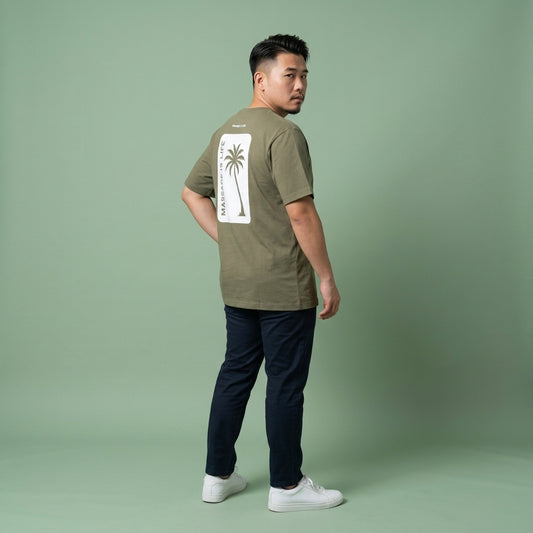Palm Retro T-Shirt homme bio