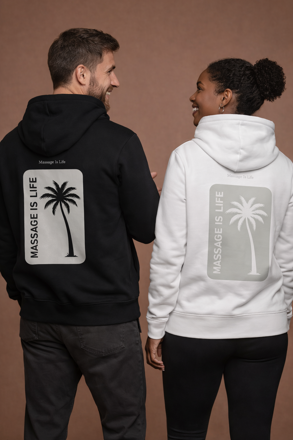 Sweat à capuche Palm Retro bio